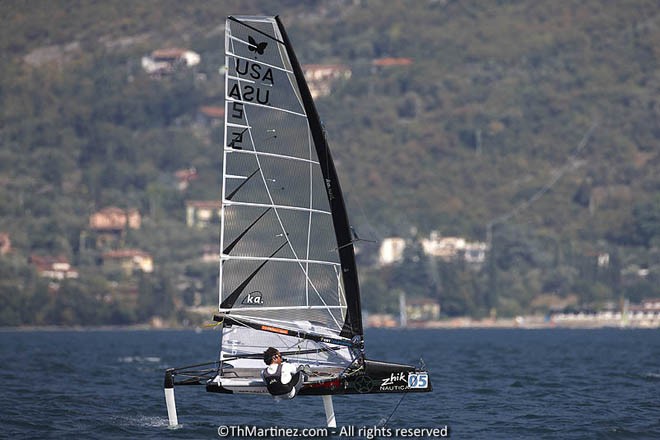 Zhik Nautica Moth Worlds day 4 - Bora Gulari(USA5) © Th Martinez.com http://www.thmartinez.com